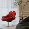 Red petal chair