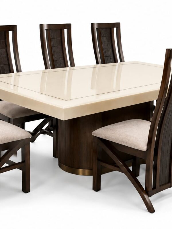 Modern 6 Seater Indian Dining Table for Family Dining