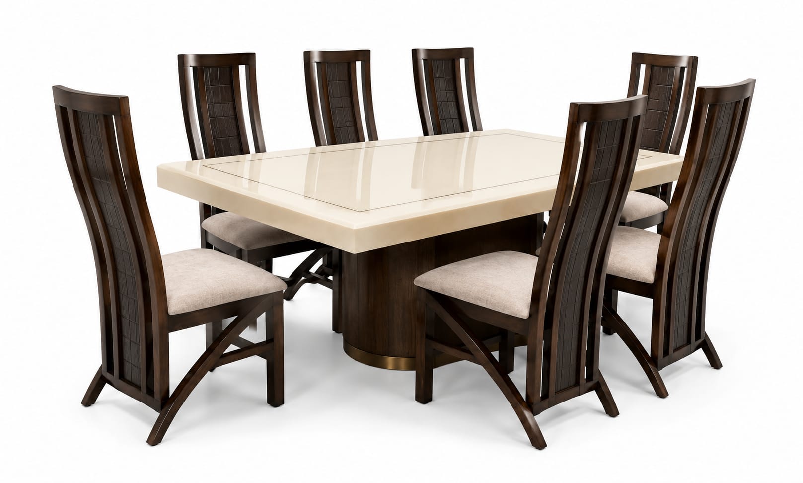 Modern 6 Seater Indian Dining Table for Family Dining