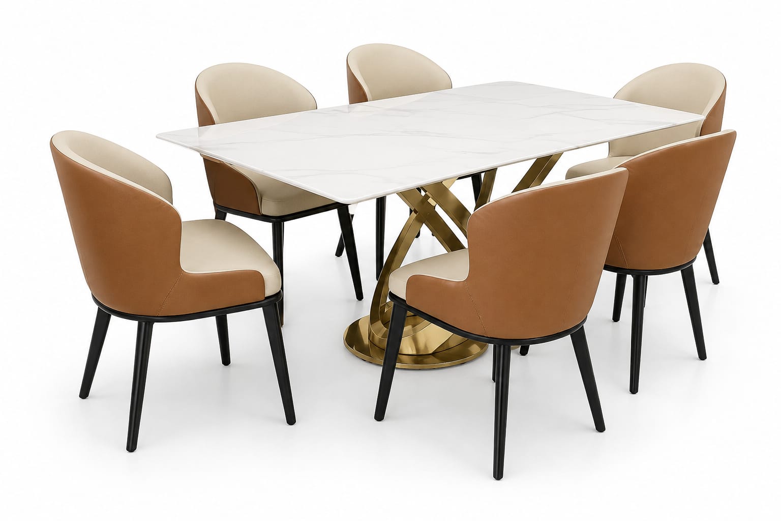 Sandra Dining Table with Comfortable 6 Seater Layout